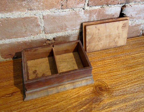 1920's Mission Style Wooden Cigarette Box Craftsman Rustic
