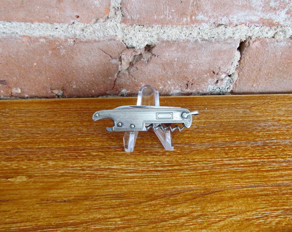 1900s L. F. & C. Pocket Knife Cork Screw Bottle Opener Fob