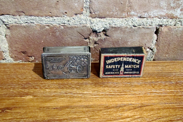 Vintage Gettysburg High Water Mark Monument Matchbox Holder Pennsylvania Souvenir Match Safe Match Box Cover