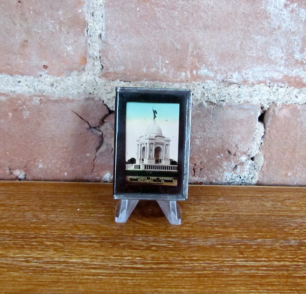 Gettysburg Matchbox Holder Pennsylvania State Memorial Souvenir Match Box Case