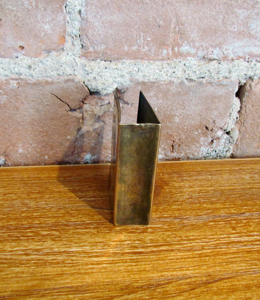 Prussian Germany GOT MIT UNS Matchbox Holder World War I Brass Match Box Case