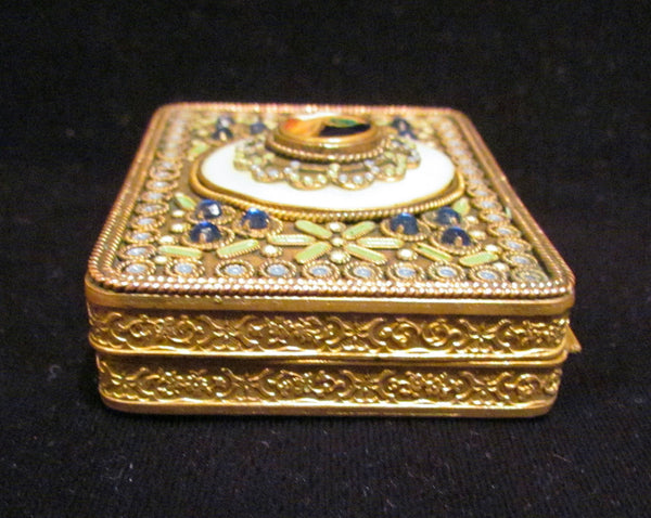 19th Century French Jeweled Portrait Cigarette Case Extremely Rare Cigarette Box