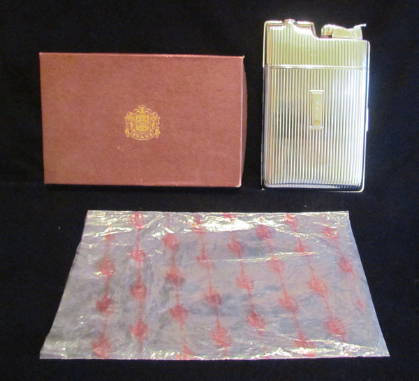 Silver Evans Cigarette Case Lighter Art Deco Boxed Working Case Lighter