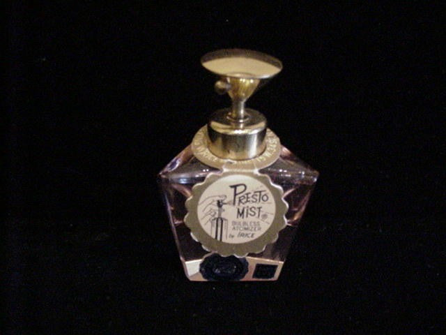 IRICE Pink Perfume Bottle Vintage Art Deco Presto Bottle Unused Mint Condition