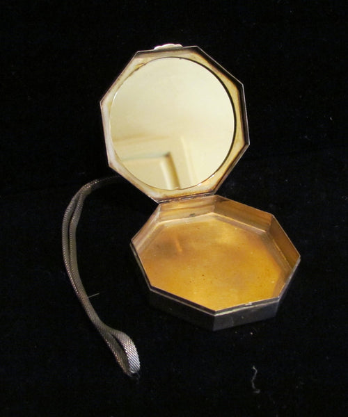 Golfing Flapper Sterling Silver Compact Purse Art Deco 1920's Dance Purse Extremely Rare