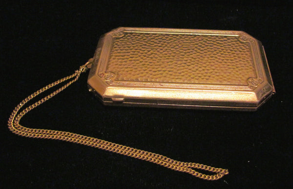 1910s Melba Compact Purse Gold Wristlet Dance Purse Vintage Compact Vintage Purse
