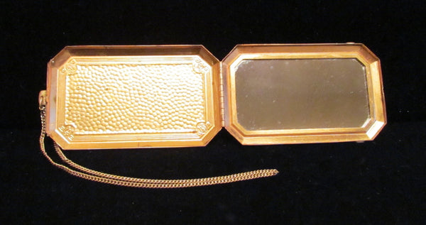 1910s Melba Compact Purse Gold Wristlet Dance Purse Vintage Compact Vintage Purse