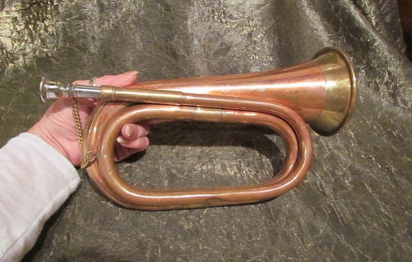 1940's Bugle Military Bugle Copper & Brass Bugle Vintage Bugle Vintage Instrument Horn