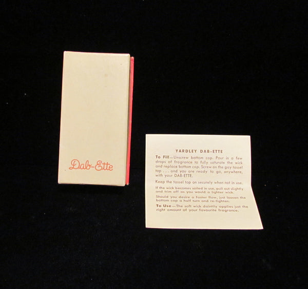 Yardley Perfume Bottle Dab-Ette Dispenser 1956 Vintage Perfume Dauber Excellent Boxed