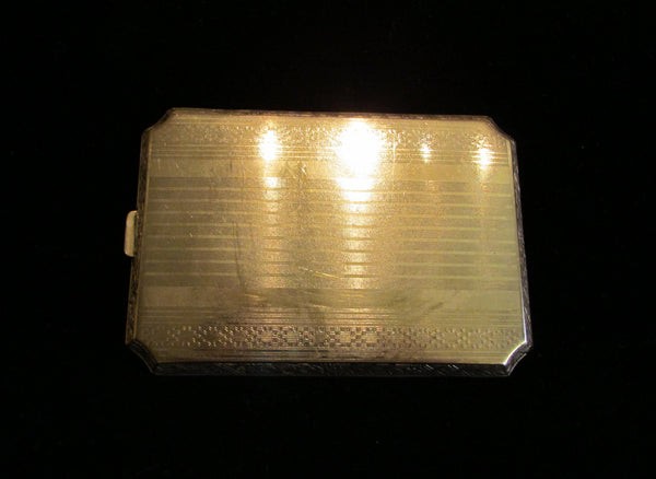 Antique EAM Cigarette Case Card Case Silver 1910 Edwardian
