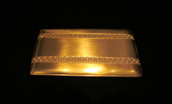 1950's Elgin Cigarette Case Gold Business Card Case Or Credit Card Holder