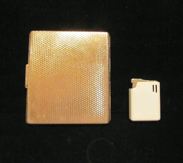 Colibri Cigarette Case & Lighter Set Enamel Courting Scene Cigarette Case Gift Set