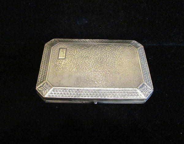Circa 1900's Silver Vanity Box Compact Perfume Bottle Set Antique Box Mirror Powder Compact Victorian Vanity Set Dresser Accessory