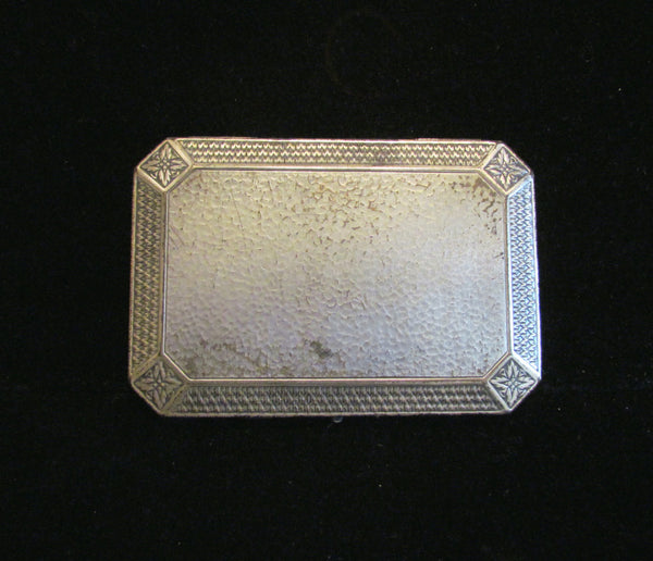 Circa 1900's Silver Vanity Box Compact Perfume Bottle Set Antique Box Mirror Powder Compact Victorian Vanity Set Dresser Accessory