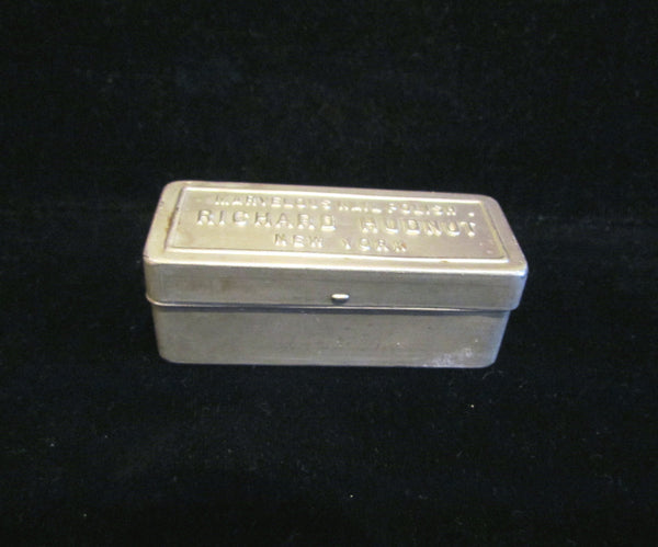 1920's Richard Hudnut Nail Polish Tin Aluminum Box Container Nail Pumice Beauty Box Complete