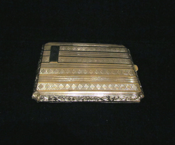 1910 EAM Cigarette Case Vintage Silver Plate Business Card Case Edwardian Antique Case