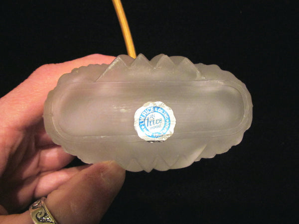 IRICE Perfume Bottle White Frosted Bottle Vintage Art Deco Bottle Satin Glass Bottle