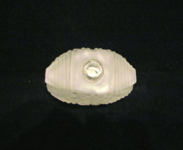 IRICE Perfume Bottle White Frosted Bottle Vintage Art Deco Bottle Satin Glass Bottle