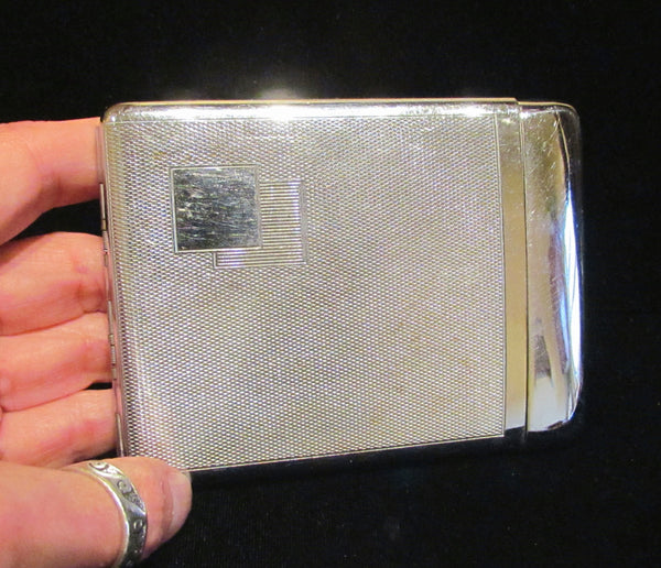 Art Deco Silver Royal Cigarette Case 1940s Business Card Case Rare