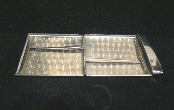 Art Deco Silver Royal Cigarette Case 1940s Business Card Case Rare