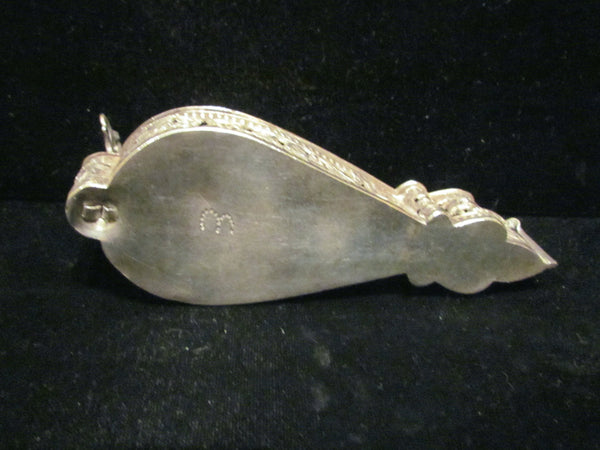 800 Silver Peacock Powder Box Makeup Vanity Box Accessory Sterling Silver Powder Jar