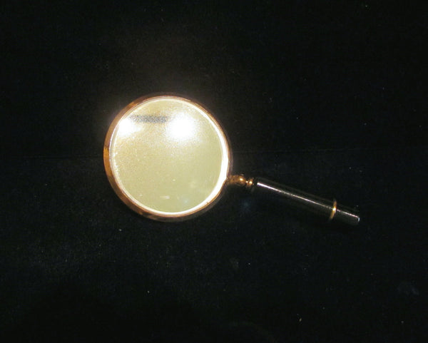 Schildkraut Lipstick Mirror Compact Case Enamel Floral Lipstick Holder Rare