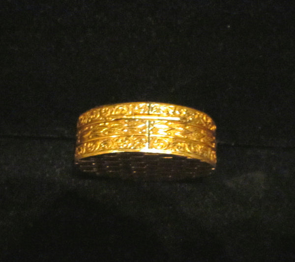 Antique Italian Snuff Box Pill Box Gold Hand Painted Portrait Compact Box 1800's Courting Scene EXTREMELY RARE