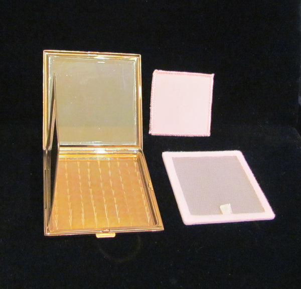 Art Deco Clock Powder Compact Amere Swiss Clock Watch Rare Working Unused In Original Box