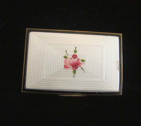 Guilloche Cigarette Case 1930's Enamel Card Case Vintage Cigarette Holder Rare