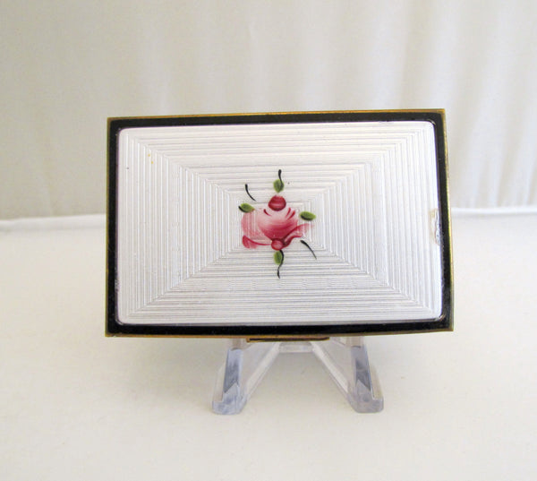 Guilloche Cigarette Case 1930's Enamel Card Case Vintage Cigarette Holder Rare