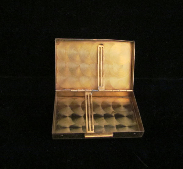 Guilloche Cigarette Case 1930's Enamel Card Case Vintage Cigarette Holder Rare
