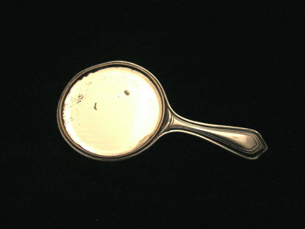Victorian Silver Plated Mirror Compact Hand Held Mirror Compact Extremely Rare