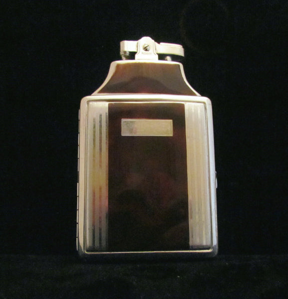 1930s Ronson Master Case Lighter Enamel Cigarette Case Working In Original Pouch And Box
