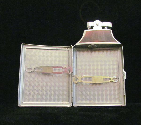 1930s Ronson Master Case Lighter Enamel Cigarette Case Working In Original Pouch And Box