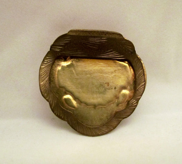 Hand Painted Italian Brooch Portrait Dress Blouse Or Scarf Clip Rare Accessory