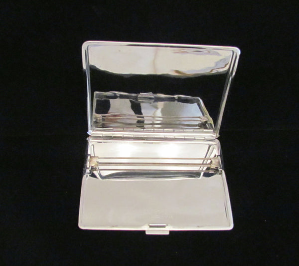 Taj Mahal Cigarette Case Business Card Case 1950s Mother Of Pearl & Abalone EMU Mid Century Case
