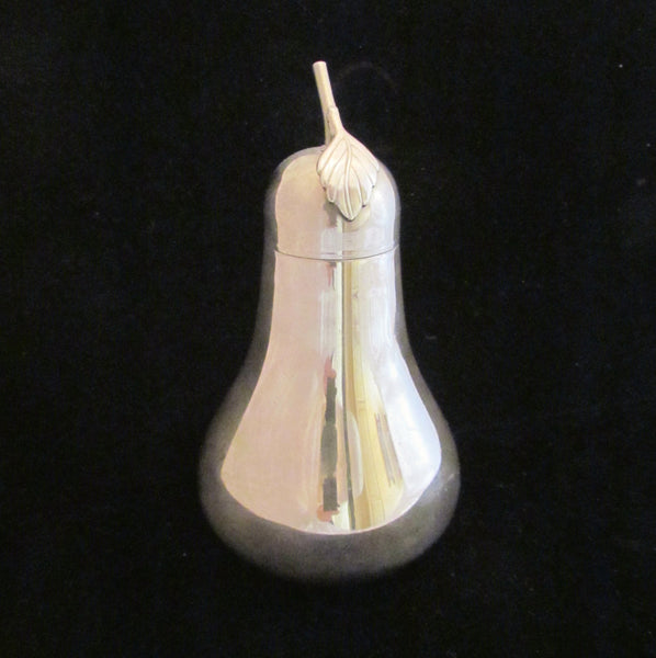 Estee Lauder Pear Powder Jar Silver Dusting Powder Sugar Shaker Vintage Aliage Rare