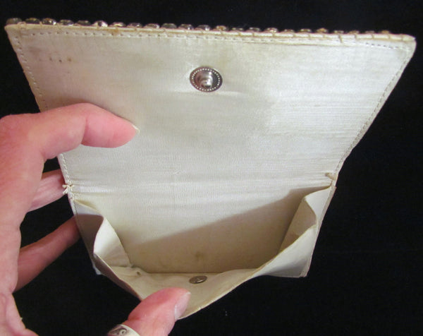 1930's Rhinestone Purse Hollywood Regency Ladies Wallet Clutch Purse Bling Bag