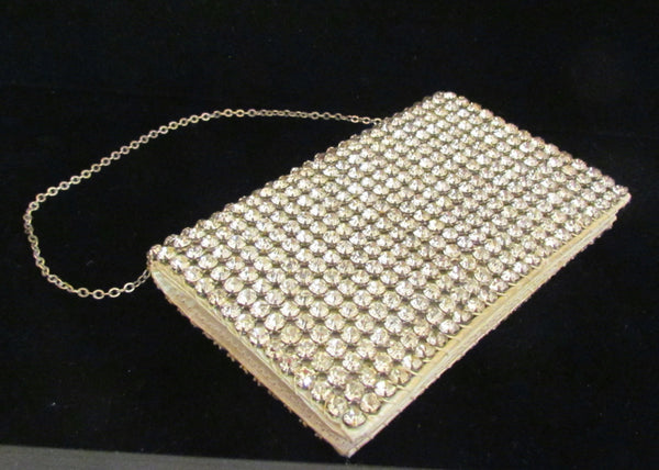 1930's Rhinestone Purse Hollywood Regency Ladies Wallet Clutch Purse Bling Bag