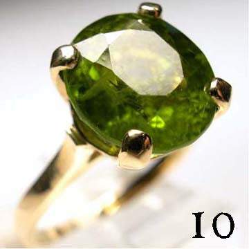 14Kt Gold Peridot Ring 5.85ct Bruce Magnotti Cocktail Ring Fine Jewelry Size 6 1/2