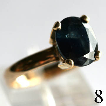 14Kt Gold Sapphire Ring 4.75ct Natural Blue Sapphire Bruce Magnotti Cocktail Ring Fine Jewelry Size 7 1/4