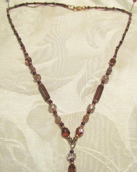 Chatelaine Perfume Bottle Necklace Vintage Gold Enamel One Of A Kind Beaded Necklace