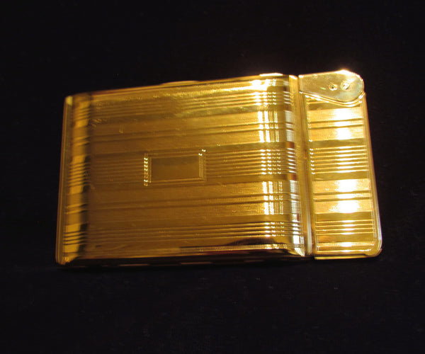 Elgin American Beauty Magic Action Cigarette Case Lighter In Fabulous Working Condition 1940 Gold Tone