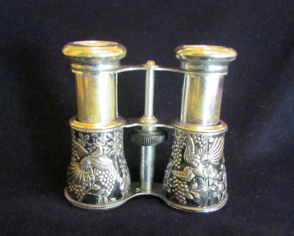 1940s Occupied Japan Binoculars Bird Enamel Motif Opera Glasses Jockey Sports Glasses