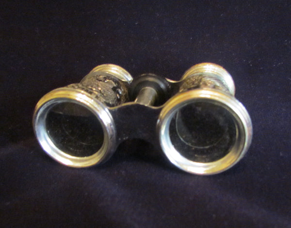1940s Occupied Japan Binoculars Bird Enamel Motif Opera Glasses Jockey Sports Glasses