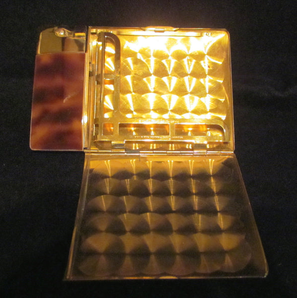 Elgin American Lite-O-Matic Enamel Cigarette Case In Original Box Great Working Condition 1940s Case Lighter