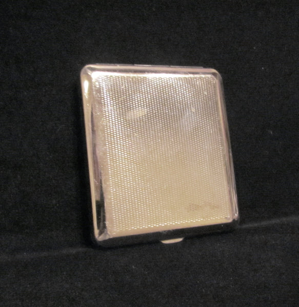 Vintage Silver Cigarette Case German 1940s Business Card Case Credit Card Holder