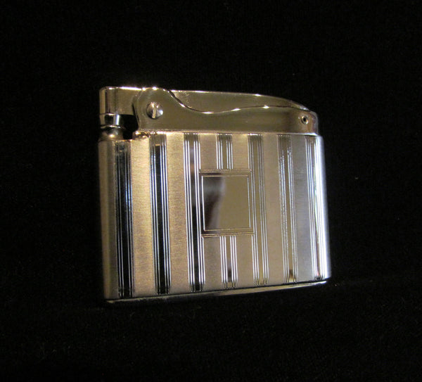 Vintage Ronson Silver Lighter Adonis Unused Working In Original Box Mint