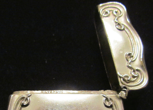 Art Nouveau Silveroin Match Safe Circa 1895 to 1915 Match Holder Vesta Case Made In England