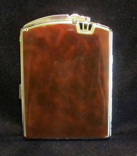 1940s Ronson Twentycase Case Lighter Art Deco Enamel Cigarette Case Boxed Working Condition